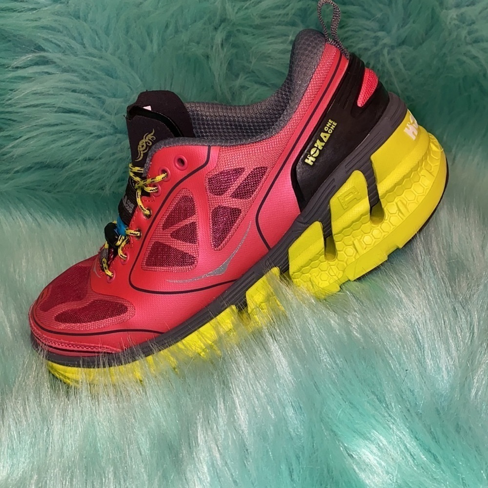 🩷 HOKA 💛 One Pink Road Running Athletic Shoes